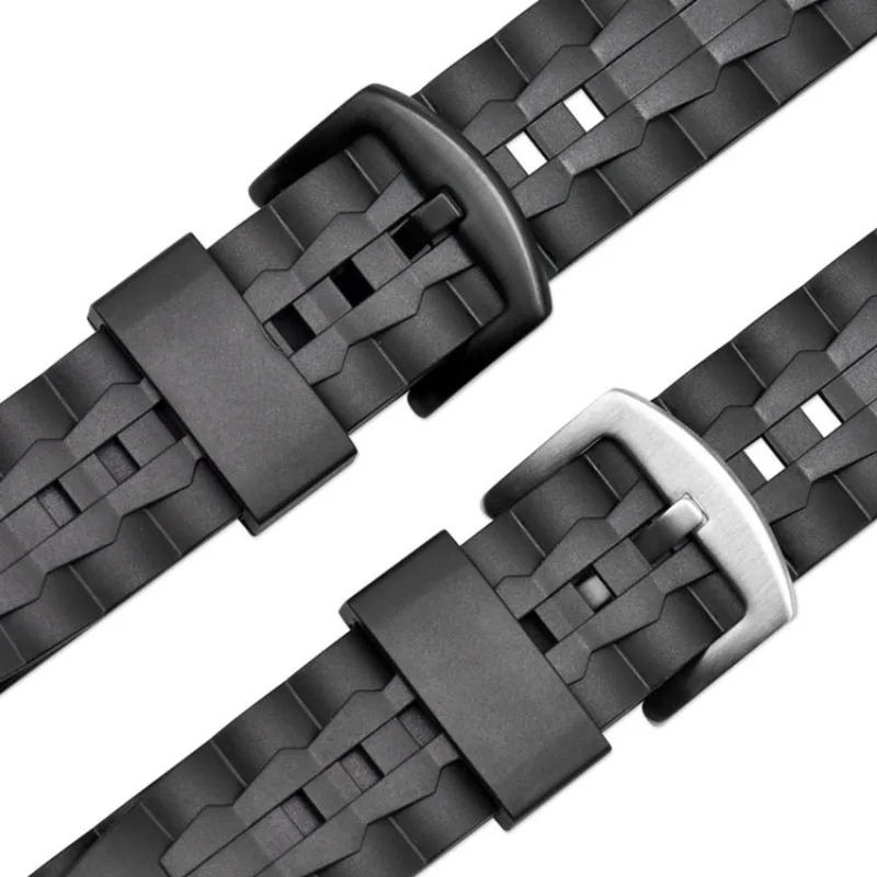 22mm Soft Silicone Watch Band for Casio Edifice EF-550D/535bk Series Steel Needle Buckle Rubber Men\'s Sports Waterproof Strap