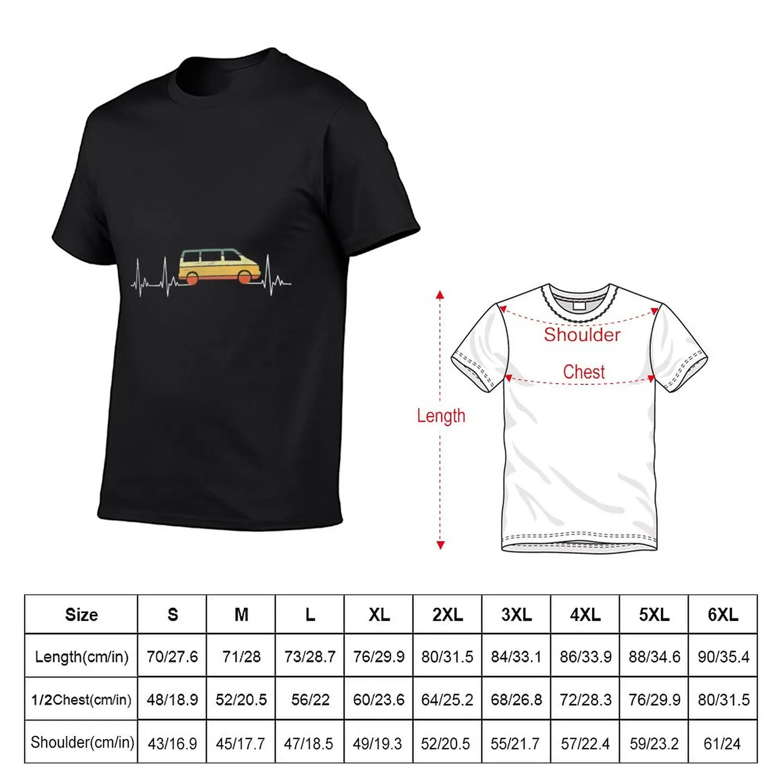 New RETRO Herzschlag T4 Bus? T-Shirt quick drying shirt plus size tops mens t shirts casual stylish