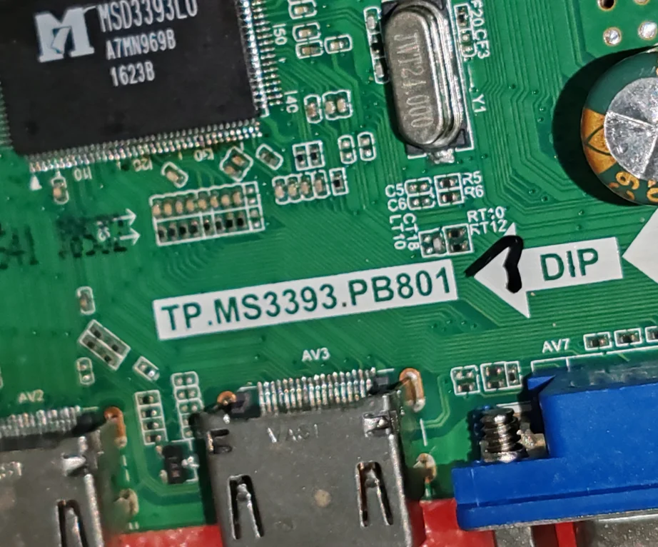 

TP.MS3393.PB801 LED three in one TV motherboard physical photo, tested, 2 transformer colors