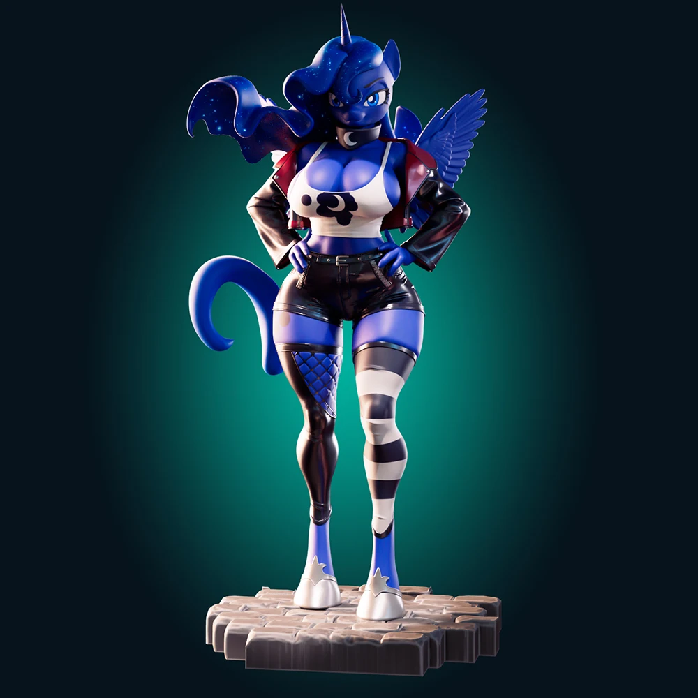 Kit de modelo de impresión 3d, chica Sexy, oficial Rhu Luna NSFW, Kit de modelo de figura de resina, estatua de reducción en miniatura DIY, juguete sin pintar, 1/24
