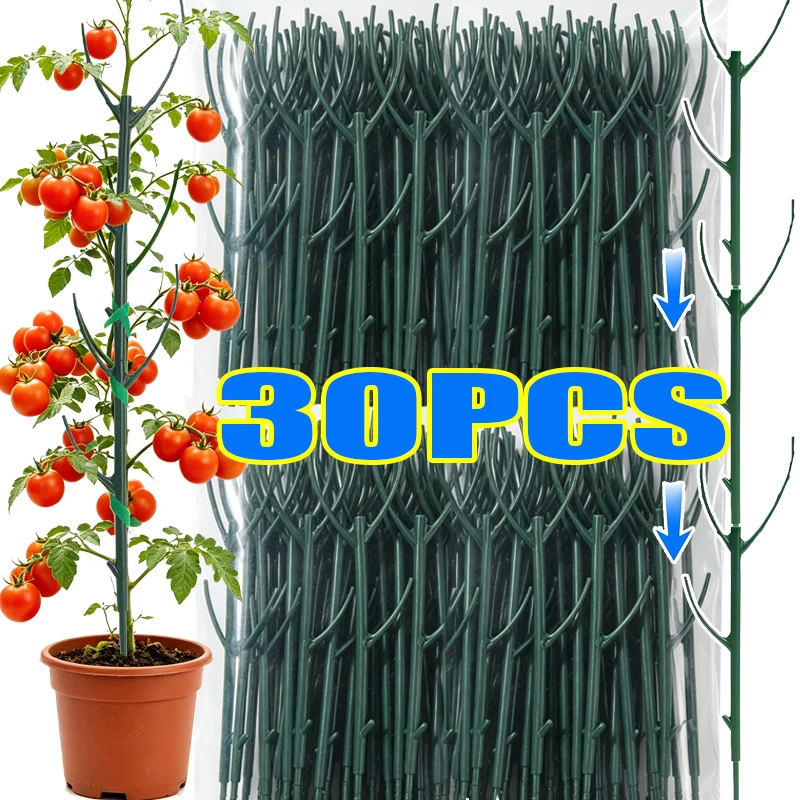 Plants Support Stakes Plastic Flower Support Hoops Stackable Stable Plants Support Structures Promoting Plants Growth for Garden