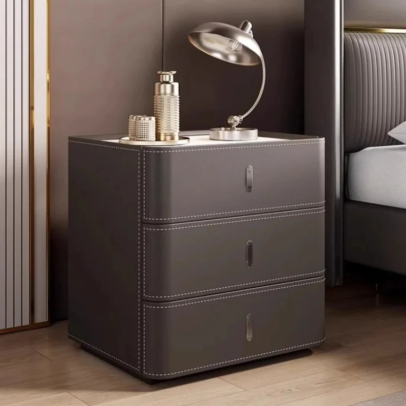 

Narrow Bedside Nightstands Gray European Classic Minimalist Storage Nightstands Modern Design Mesita De Noche Home For Furniture