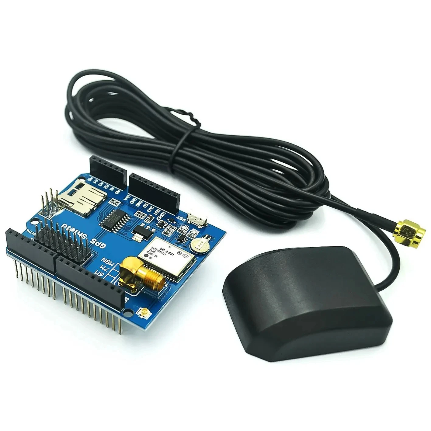 6M GPS shield GPS recording expansion board GPS module with SD card slot and antenna Supports Arduino libraries