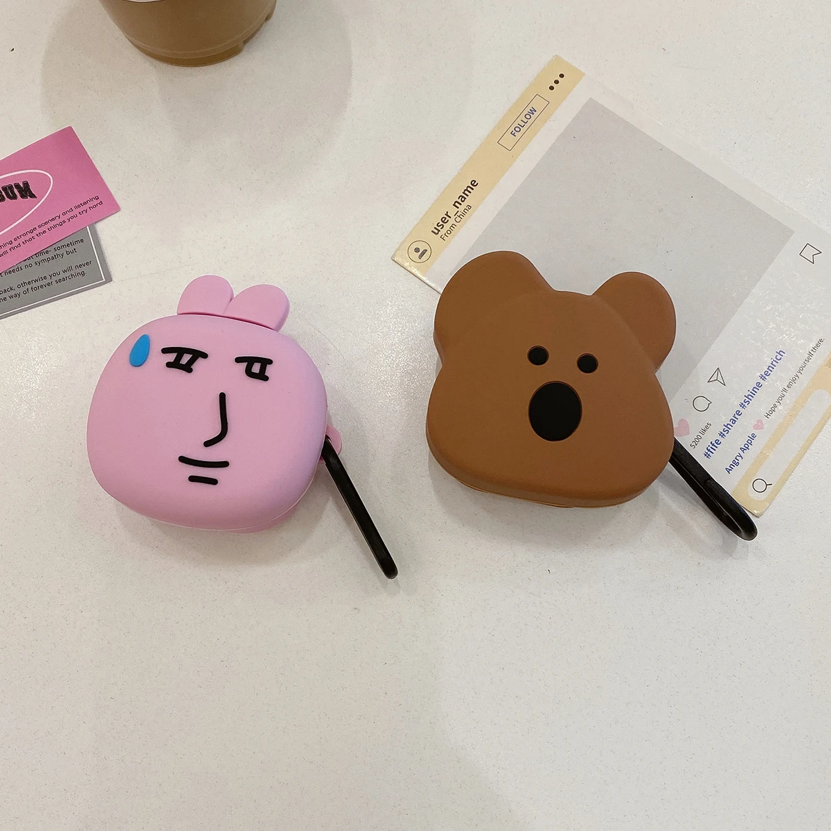 Cartoon Silicone Earphone Case for Samsung Galaxy Buds 4 Pro with Buckle 3D Bear Bunny for Galaxy Buds4 Pro TPU Protective Cover