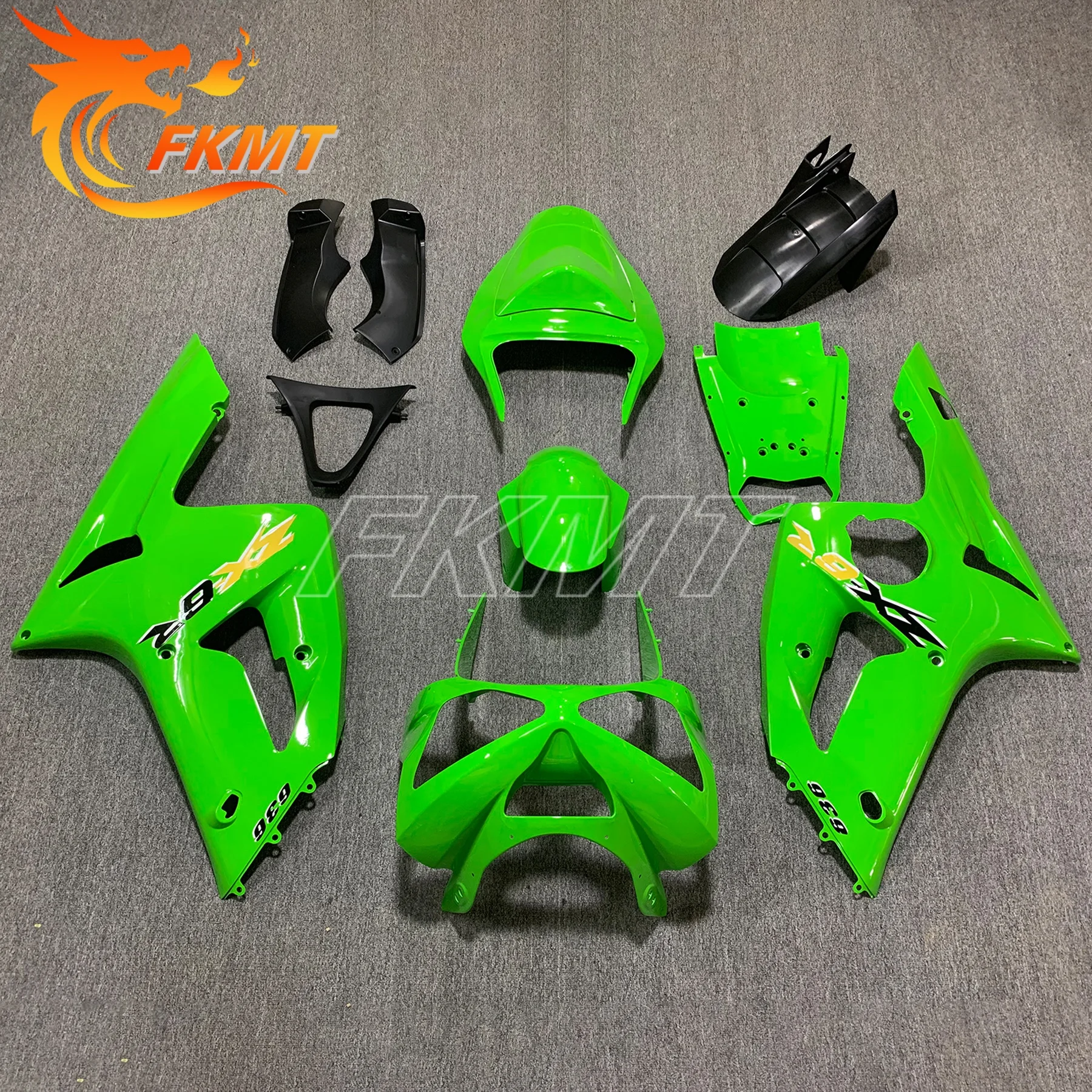 لكاواساكي ZX6R 636 2003 2004 رئيس الهدايا المجمعة ZX 6R 03 04 كامل دراجة نارية البلاستيك مكون Fairings