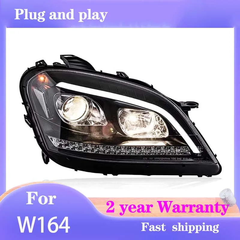 Car Styling for Benz W164 Headlights 2005-2008 Mercedes ML350 ML400 ML500 Head Light DRL Turn Signal High Beam Projector Lens