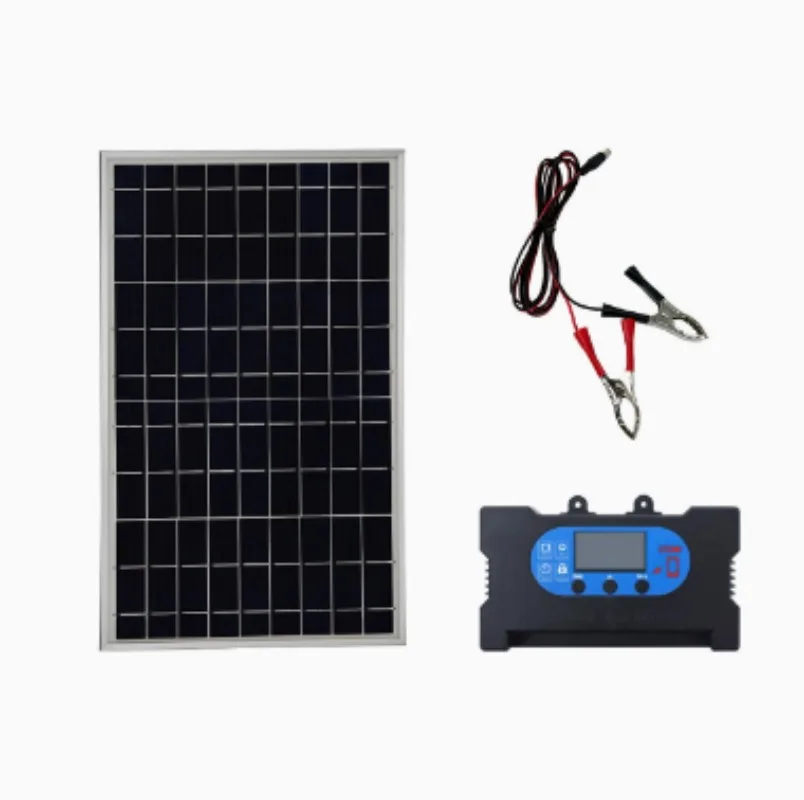 Outdoor Solar Charger 18V 10W Flexible Solar Panel Kit with10A -100Acontroller For Travel Camping Phone Car Battery Generator