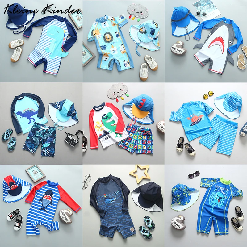 

Children's Swimwear with UV Protection Beach Pool Boys' Swimming Suit Dinosaur Shark Bathing Suit Kids Long Sleeves Swimsuit Boy