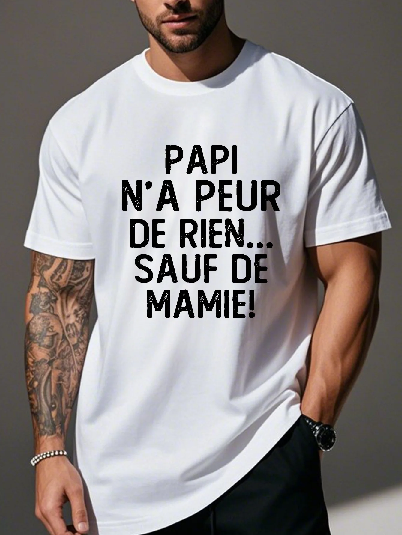 Men's French Grandpa Humor Summer Fashion T-shirt 
