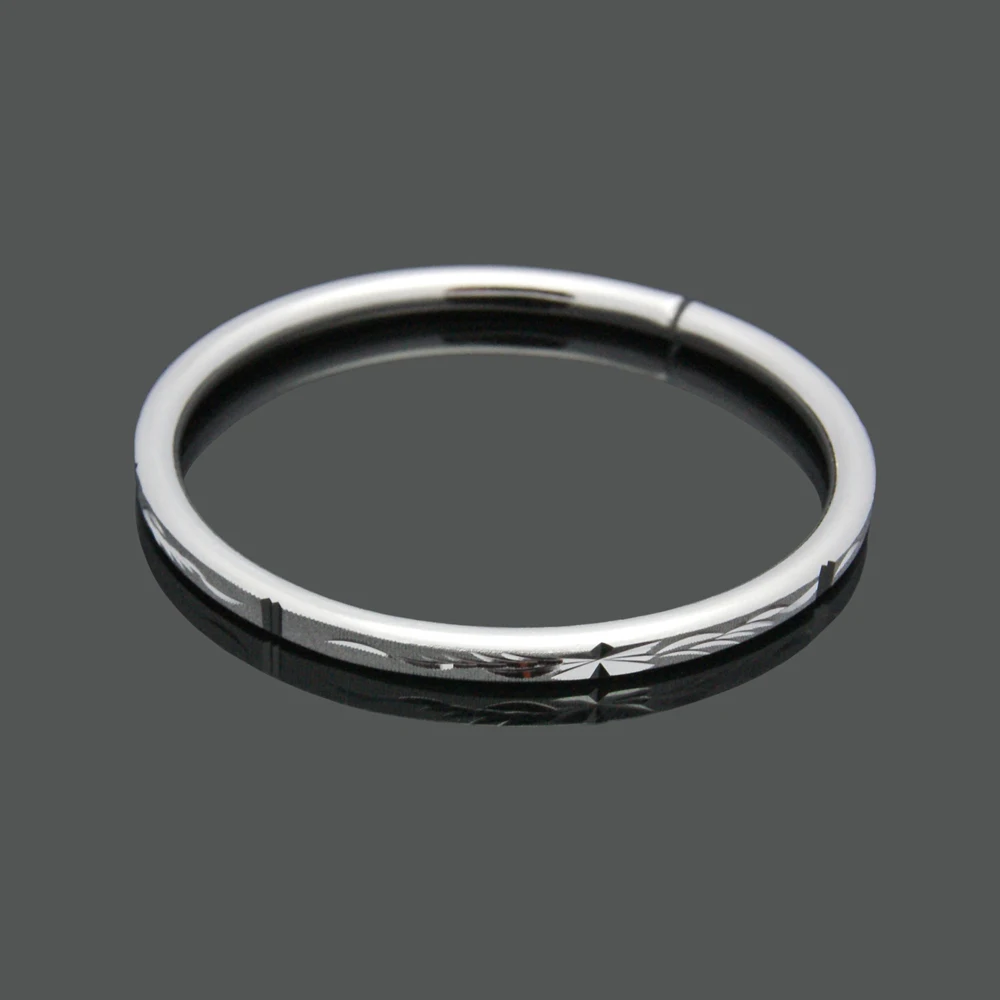 

Fashion 925 Sterling Silver Charm Bracelet & Bangle Women Shiny Pattern Round Bangles Jewelry Party Jewelry Accessories Gifts