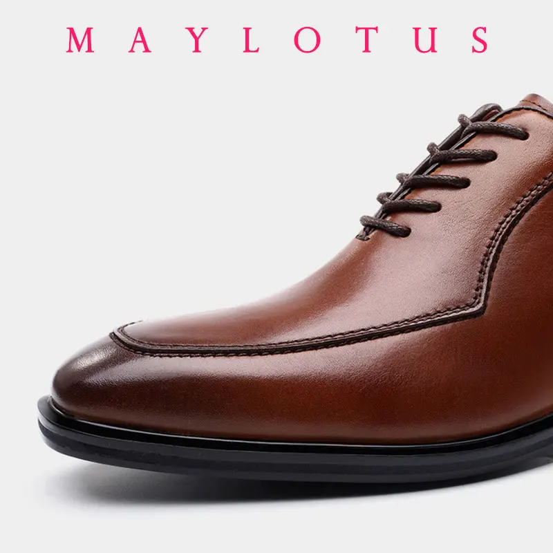 Britain Gentleman Fashion New Men Round Toe Black Brown Lace Up Casual Shoes Male Formal Wedding Dress Footwear Zapatos Hombre