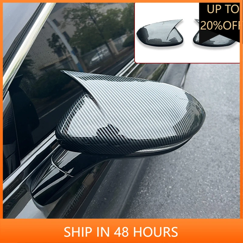 

NEW1 для Hongqi EQM5 ABS углеродное волокно с рисунком коровьего рога крышка зеркала заднего вида ярко-черная защитная крышка декоративная наклейка