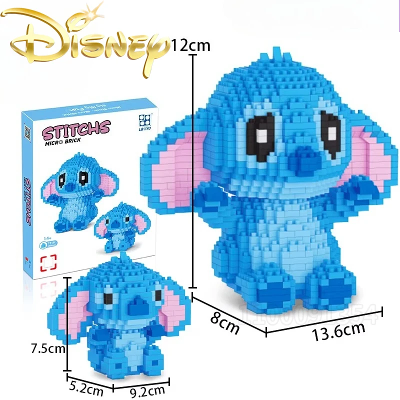 

Disney Stitch Новый детский строительный блок, игрушка, обучающий строительный блок, игрушка, миниатюрный строительный блок из частиц, подарок на день рождения