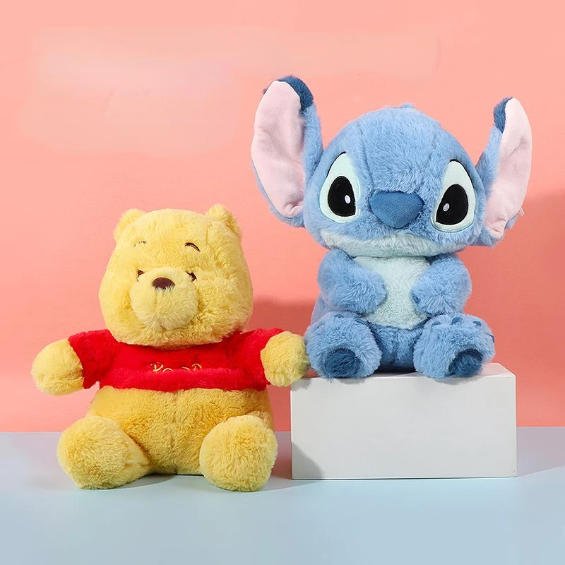 

Kawaii Disney Sitting Position Winnie The Pooh Plush Toy Cute Stuffed Animals Pooh Bear Stitch Doll Pillow Birthday Gift Girl