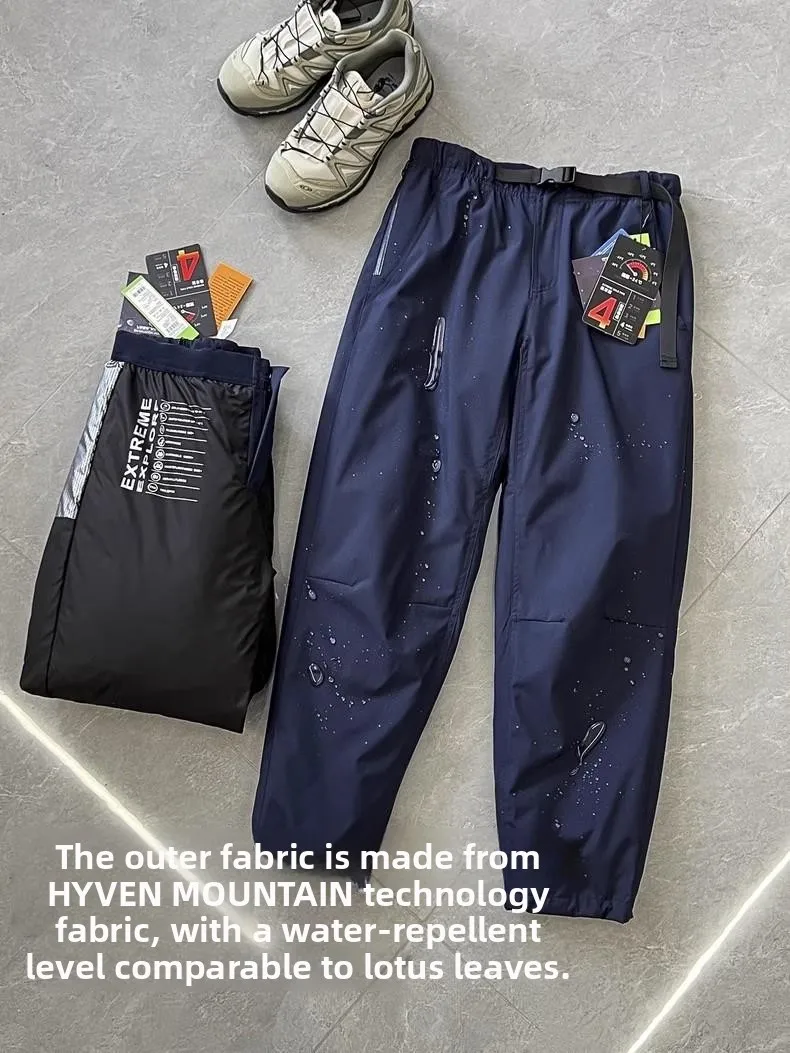 

Women's Warm Straight Du down Pants Thermal Reflection Inner Winter Thermal Pants Long Trousers Du Feather Filling