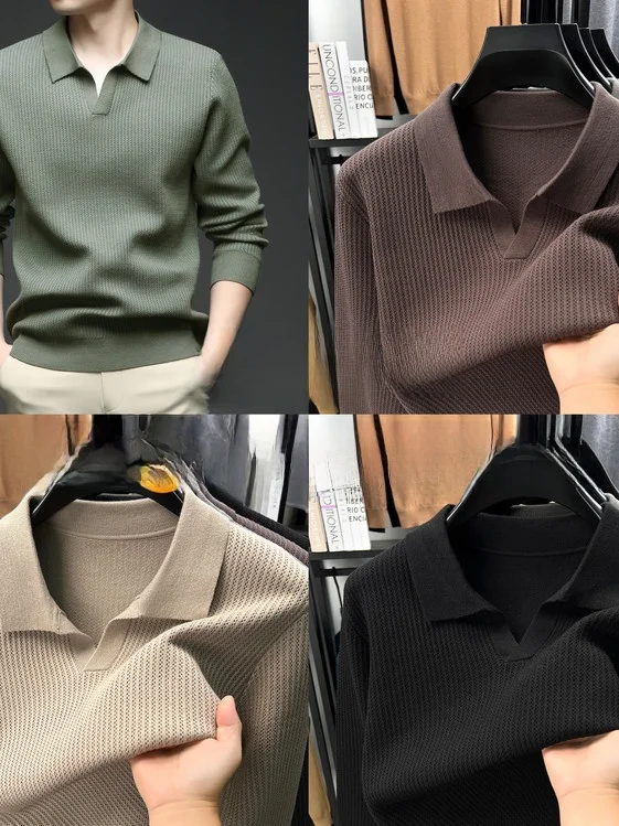 

Новая осенне-зимняя мужская трикотажная одежда Long Sve, модная повседневная одежда с рисунком сосны, облегающая одежда Ciwalk