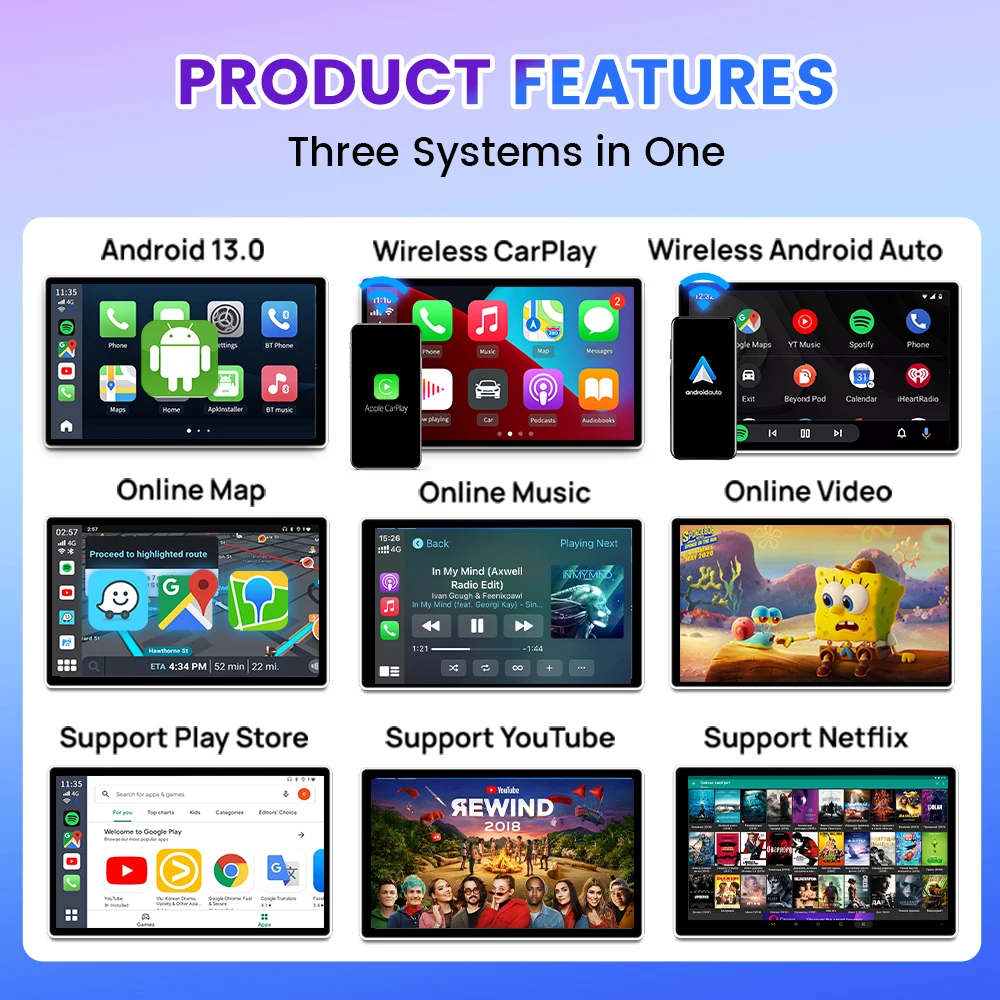 Tbox Smart Box AI Box 4G 64GB Tv Box 6115 512gb Wireless Carplay Android Auto Adapter Car Play Dongle For Youtube