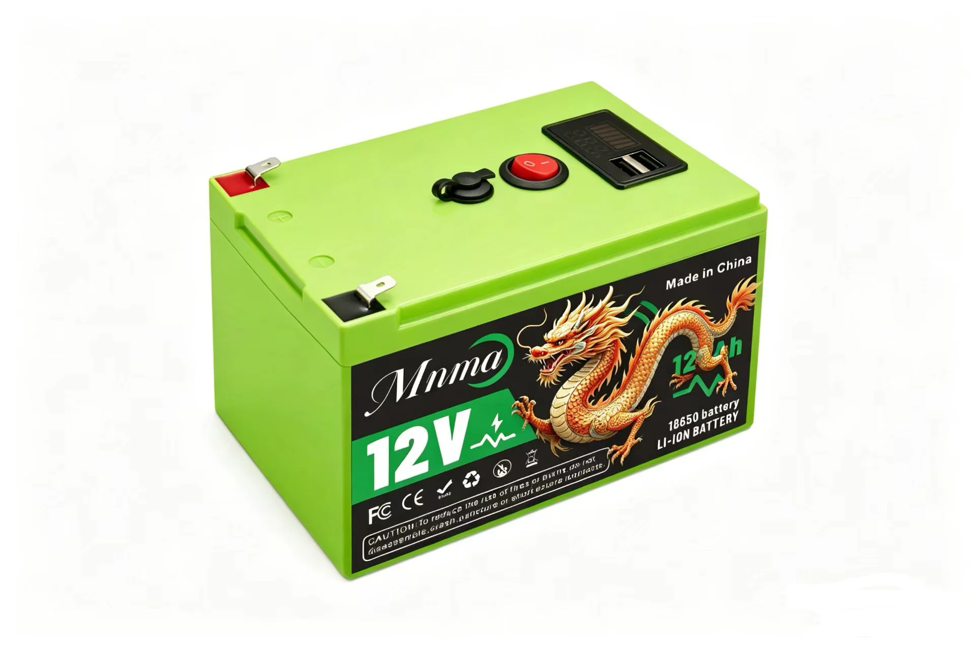 12V LiFePO4 Battery 100Ah Safety BMS Overcharge Protection Portable Power Station for RV Yacht Camping Outdoor Fishing