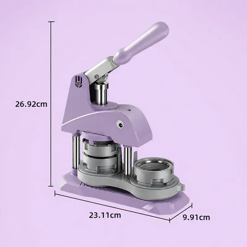 58mm 2.28 Inch Button Badge Making Machine Manual Rotary DIY Badge Press Punch Tinplate Maker Tool