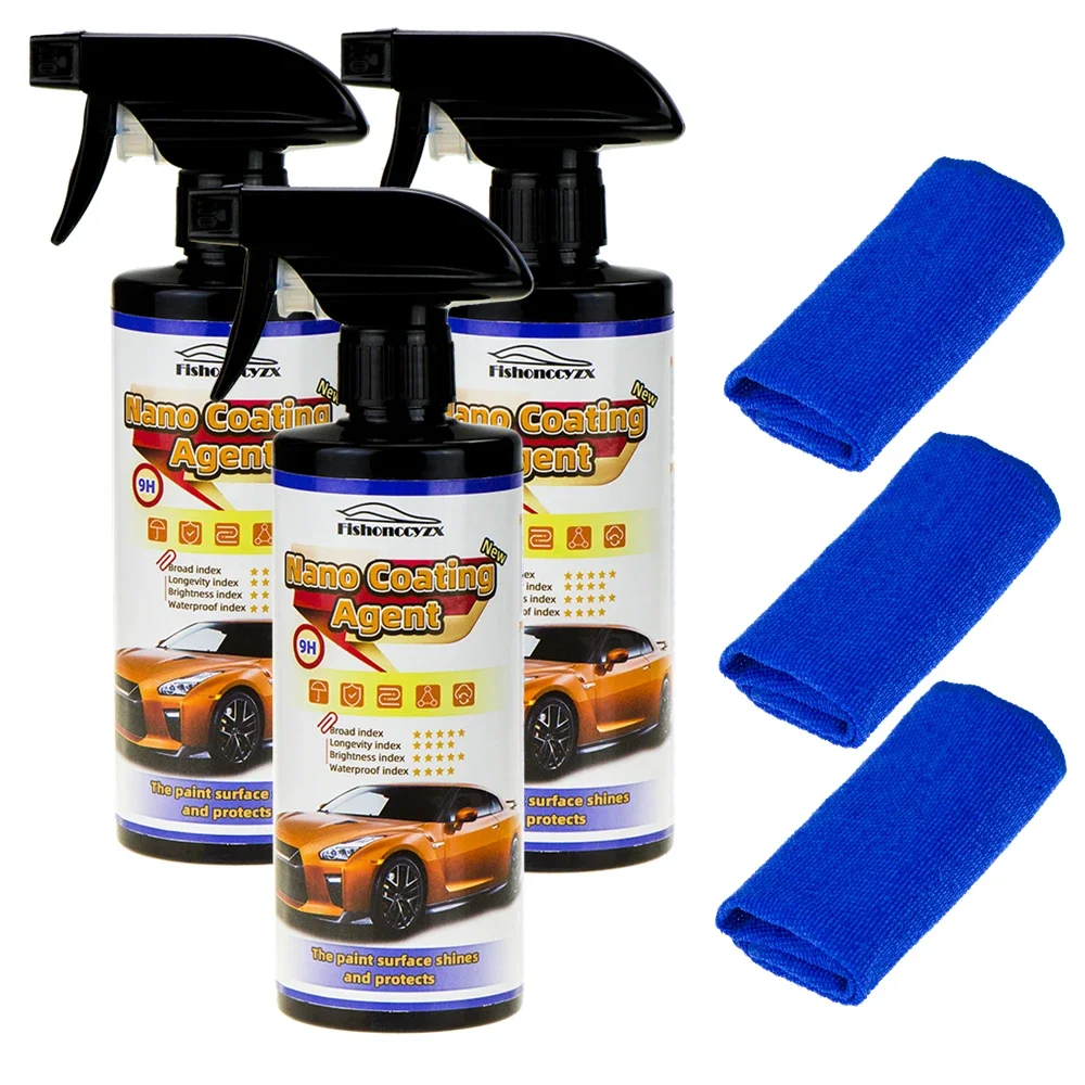 Car 9H Spray Ceramic Repellent Nano Glass Polishing Plated Crystal Liquid Hydrophobic Coating Agent Paint 9H Hardness