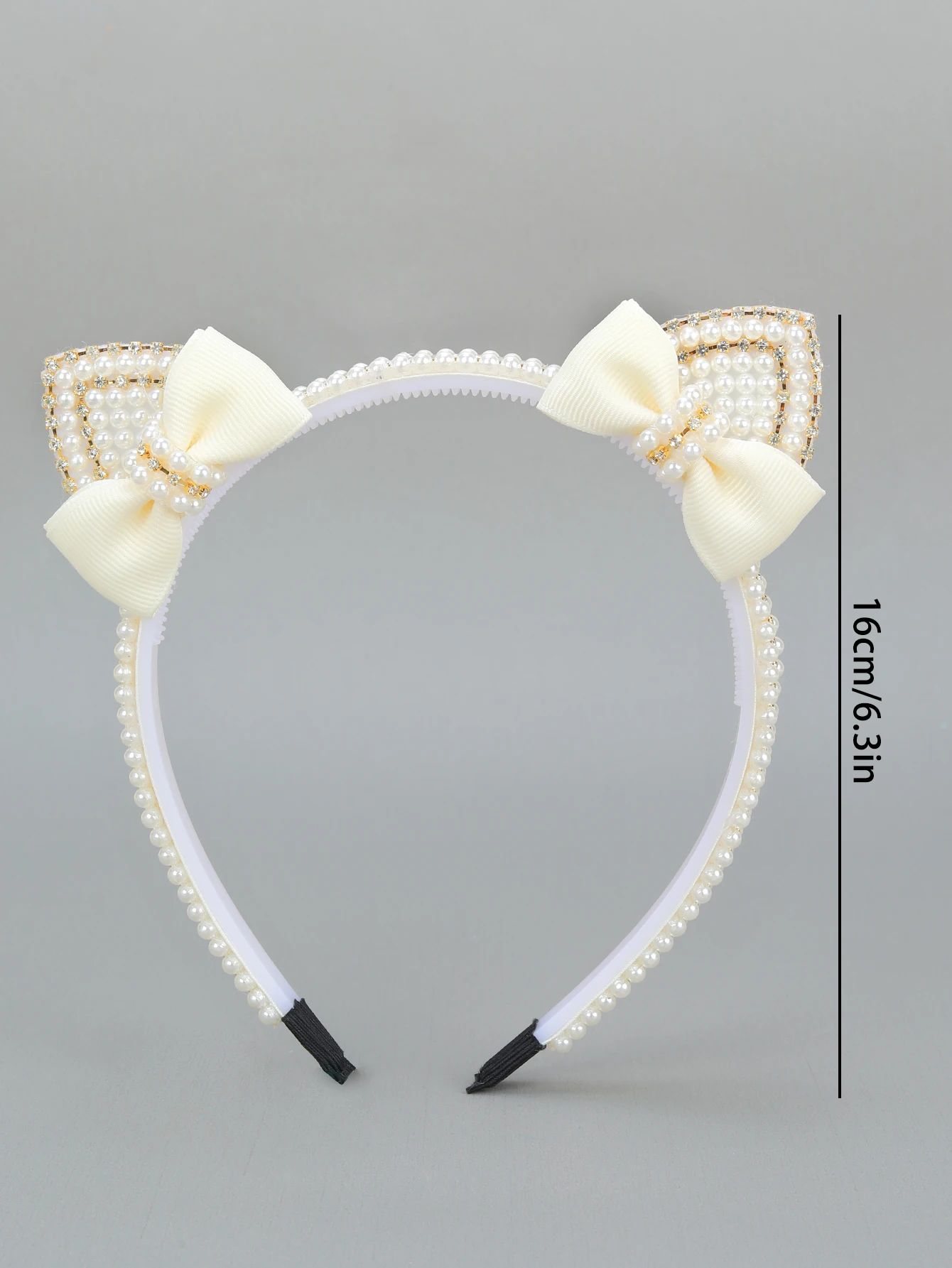 1PC Elegant Cat Ear Pearl Hairbands Fashion Women's Rhinestone Headband Hair Hoop Hair Bands for Girls Hair Accessories image 6
