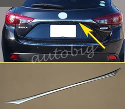 Glossy Chrome Rear Trunk Cover FOR 2014 2015 2016 2017 2018 Mazda3 Mazda 3 Hatchback BM BN Tail Gate Trim Lid Accessories Part