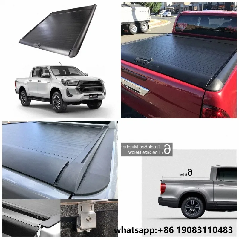 

High Quality Other Exterior Accessories Pickup Truck Bed Cover Roller Lid Retractable Tonneau Cover for Hilux Revo Vigo
