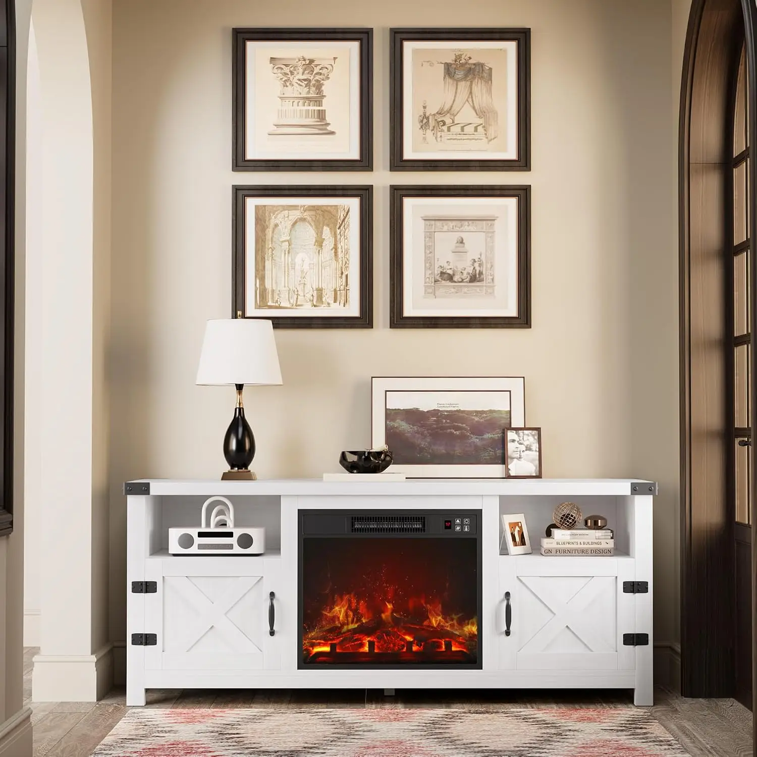Fireplace TV Stand 18