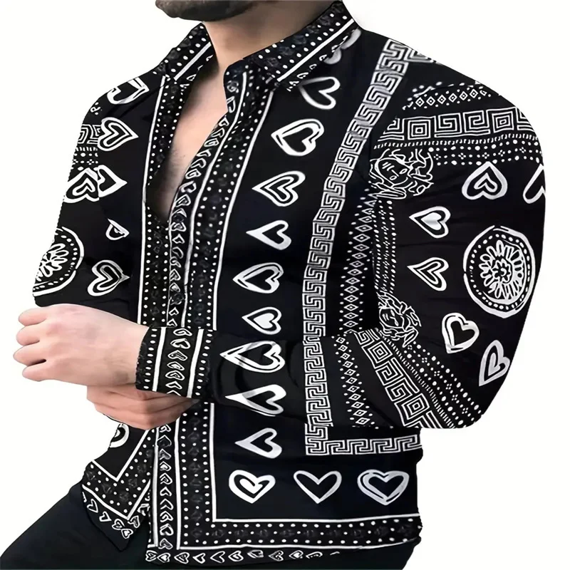 

European and American men's retro new fashionable shirt