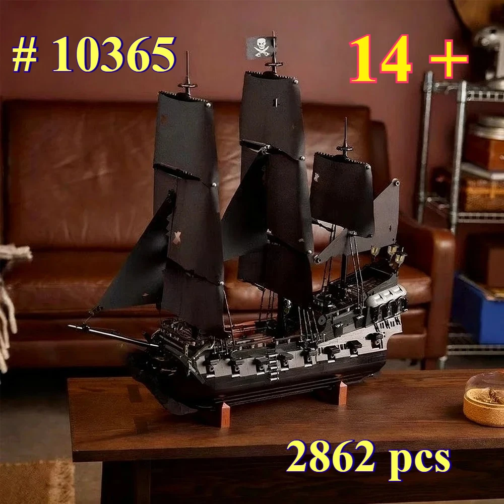 

Наборы строительных блоков Captain Pirate Ship 10365, подходящие для подарков на день рождения, совместимые с частичками Legoed, 2862 шт.