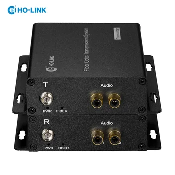 2 channel forward 20KM FC single fiber single mode RCA audio Fiber optic extender