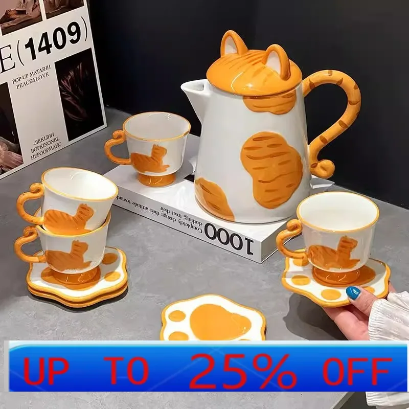

Lmm water set ceramic material cold kettle combination fruit fork milk beverage kettle