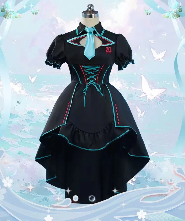 Cosplay Miku Moonlight Knight Dark Corset JK Princess Dress anime Anime Sexy Complete Set