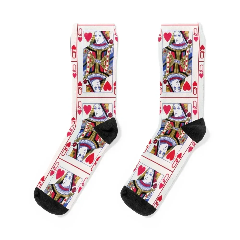 

Queen of Hearts - Band Parody Socks football loose basketball Luxury Woman Socks Men's