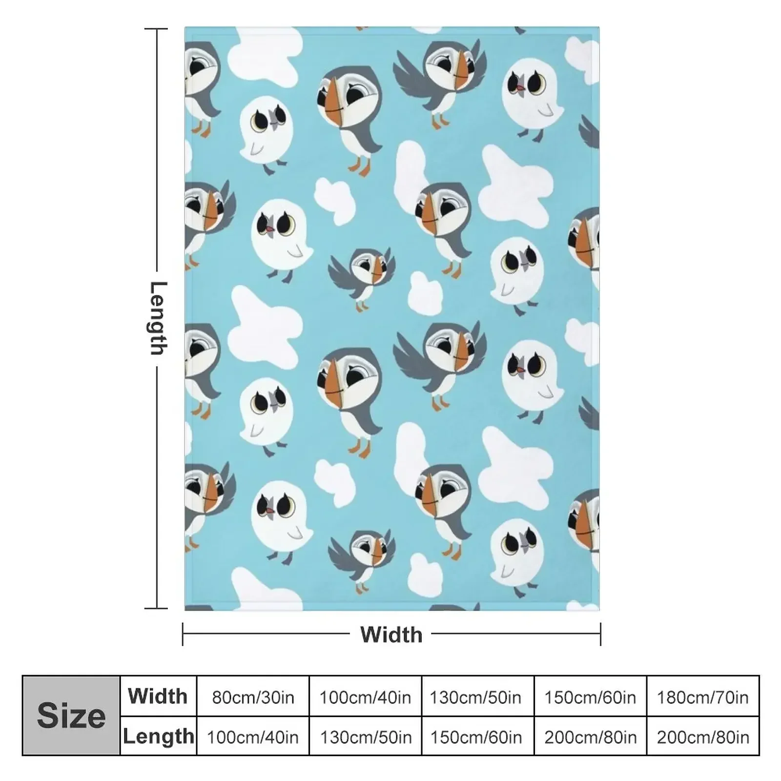 Puffin repeated pattern Throw Blanket Furrys decorative Weighted blankets ands Vintage Quilt Blankets