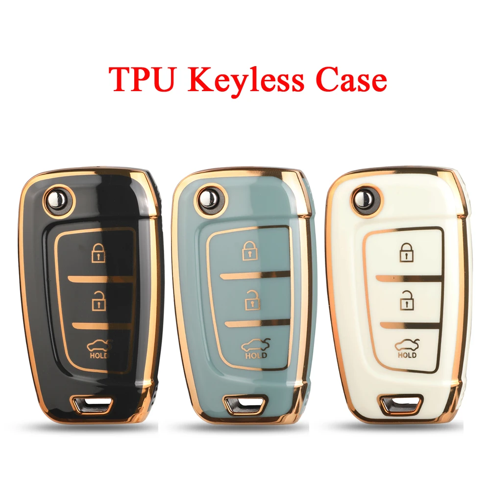 Jingyuqin 2BTN NEW Soft TPU Remote Smart Car Key Case For Hyundai Azera Elantra Solaris Tucson I30 I35 I40 KONA Genesis Santa Fe