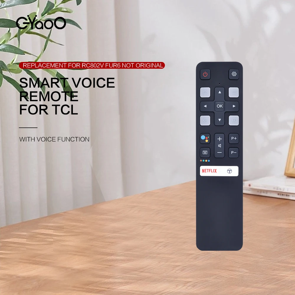RC802V FUR6 Voice Remote For TCL Smart TV 65P8S 40A325 43P615 55EP660 50C715 RC802V FMR1 RC802V FAR1