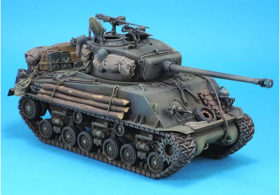 Kits de modelos de resina a escala 1/35, modificación de resina de tanque Sherman Furious americano (sin tanque), sin montar y sin pintar