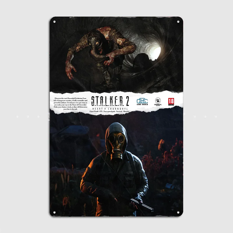 S.T.A.L.K.E.R. 2: Heart of Chornobyl Poster Metal Sign Room Decor Custom Bedroom Indoor Home Wall Decor Posters Room Decoration