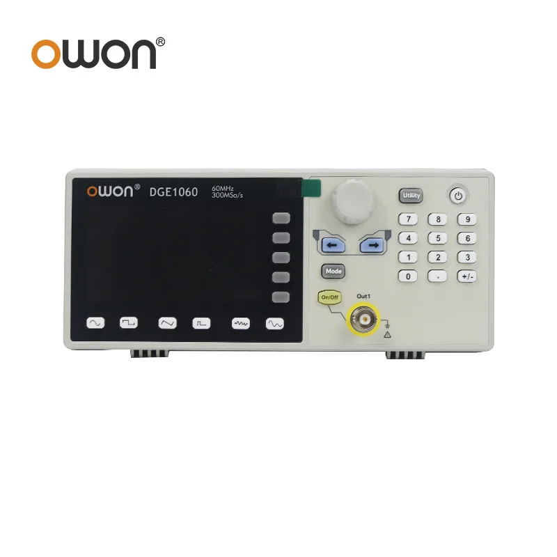 OWON DGE1030 DGE1060 30MHz Arbitrary Waveform Generator Single Channel 1CH 3.6inchs Benchtop 14bits Waveform Generator