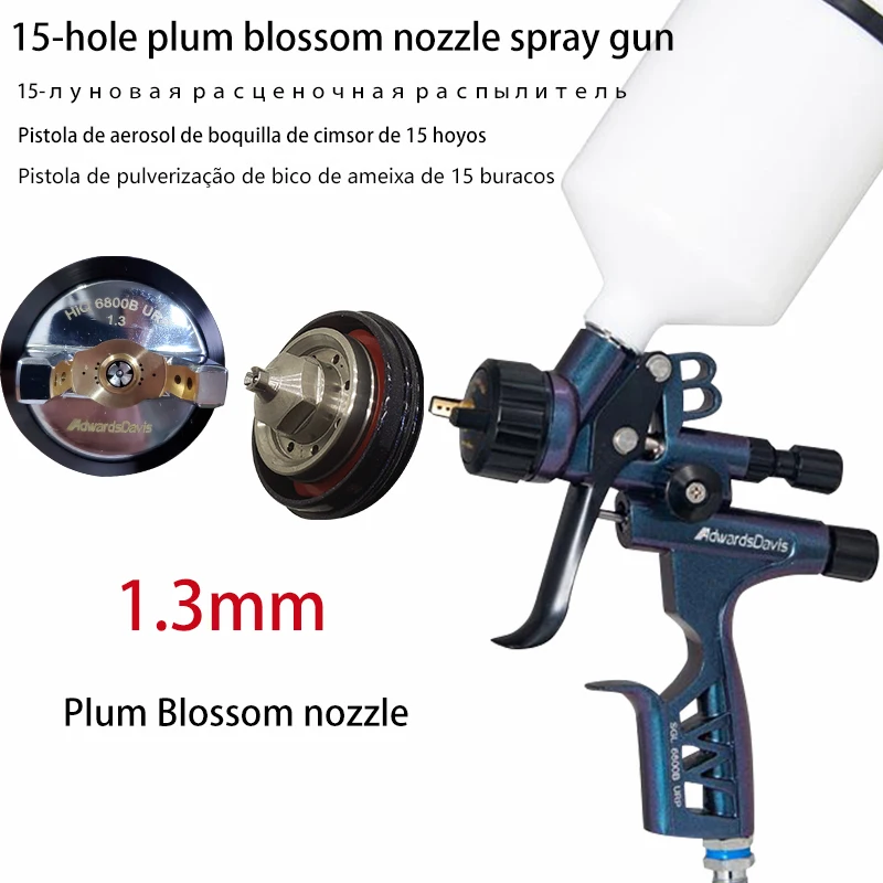 6800 Automotive Topcoat Spray Gun Gravity-Type Low-Pressure High-Atomization Manual Sheet Metal Furniture Paint Spraying Tool