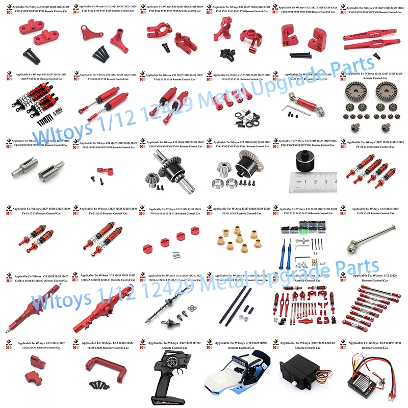 

Wltoys-piezas Repuesto Para Coche Teledirigido, Accesorios Mejora Metal Clase, Eje Trasero, Brazo, Caja Delantera De Onda,12429