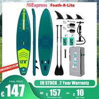 Feath-R-Lite Stand Up Paddleboard 385x85x15cm SUP Non-Slip Surfboard Inflatable Paddleboard Water Sports Gear for FunWater