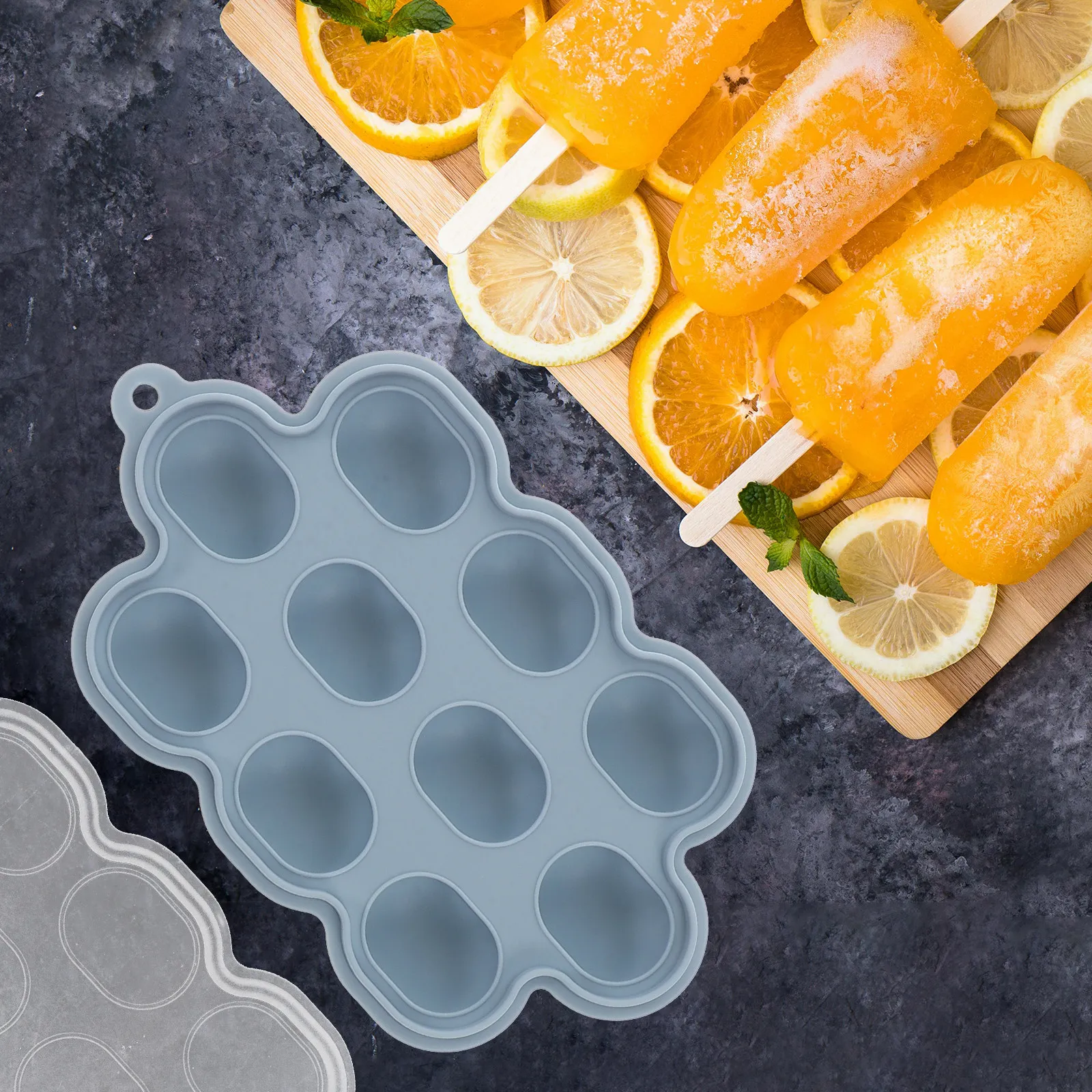2pcs Silicone Baby Food Freezer Tray, Stackable Non-Stick BPA-Free for Homemade Purees & Meal Prep