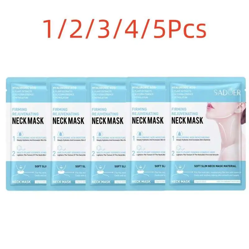 1/2/3/4/5Pcs SADOER Neck Mask Hyaluronic Acid Mask Collagen Firming Neck Masks Nourishing Brightening Beauty Necks Skin Care