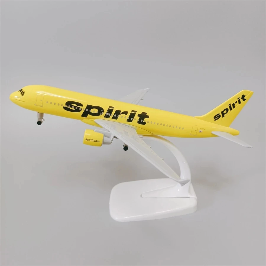 Alloy Aircraft Model 20CM 1:400 Scale Toy Airline Spirit Number A320 (With Wheels And Landing Gear) Suitable For Gift Collection