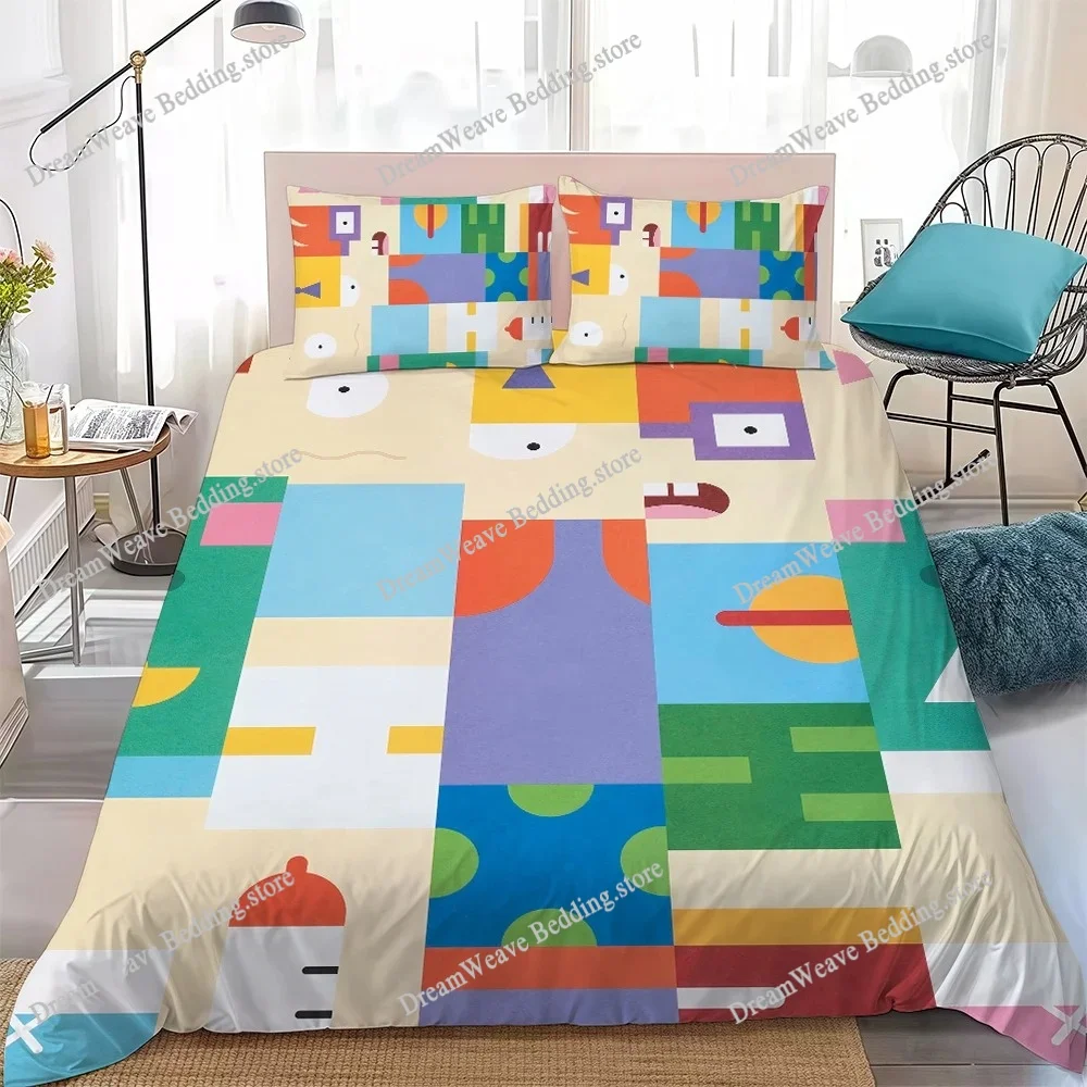 Cute Funny R-Rugrats Cartoon Duvet Cover Set Home Style Bedding Soft Laundry Cotton Bed Student Dormitory Gift