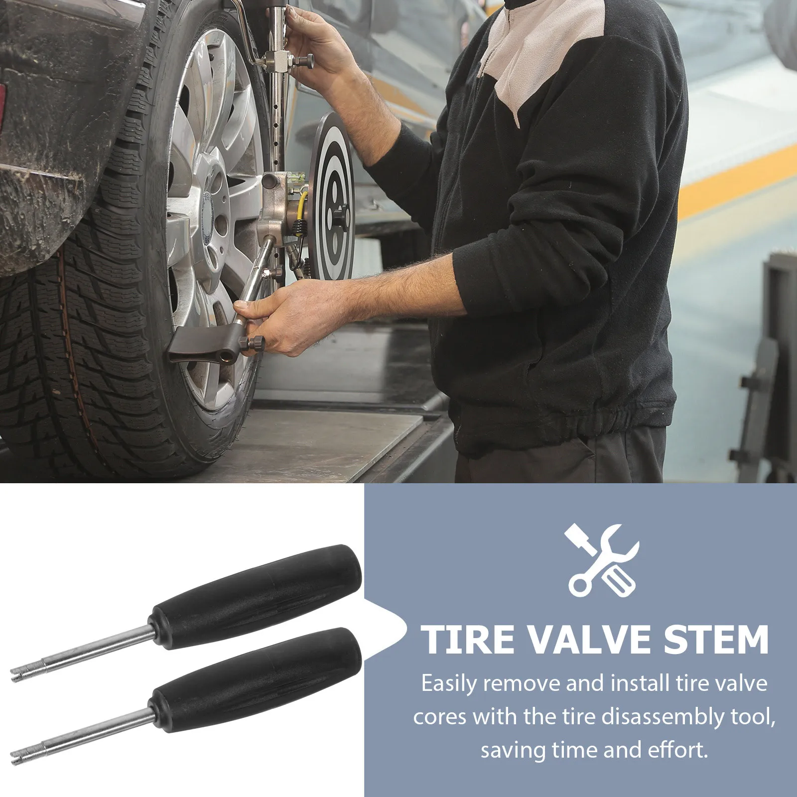 

2Pcs Valve Stem Tool Aluminum Alloy Auto Core Wrench Precise Torque Control Prevents Damage and Leaks for Tpms Systems