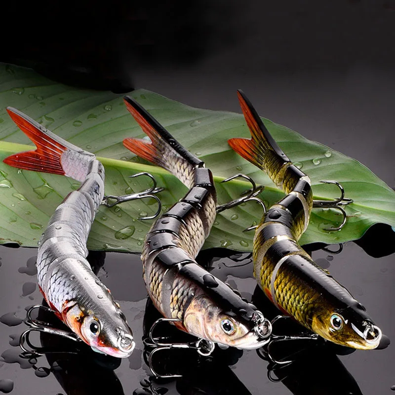 

Fishing lures artificial bait jointed swimbait crank carp swimbait joint soft jig pesca fake trout bass fish tool black minnow