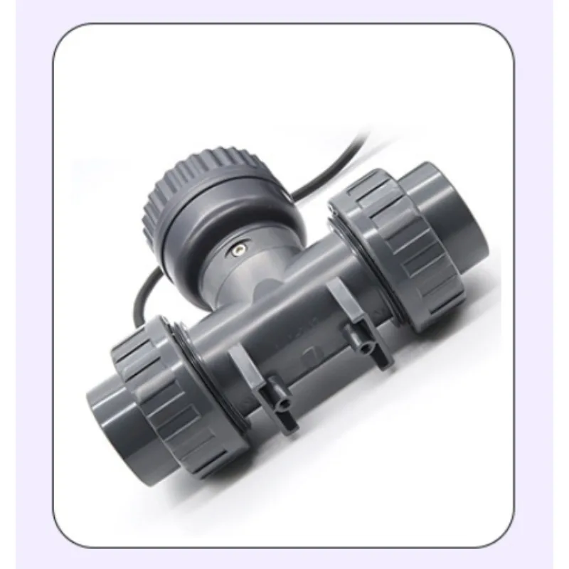Digital Water Flow Meter Large Pipe Diameter RS485 Sensor For Liquid Pipeline PVC Acid Alkali Resistant